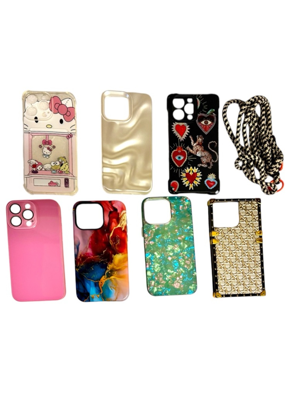8 Pc Apple iPhone 15 Pro Max Phone Cases - New & Gently Used Lot Unisex